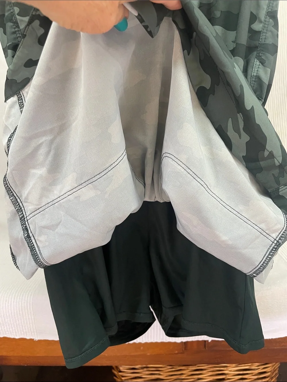 Kyodan Outdoor Camo Zip Front Dress w/ Built-In Shorts Size Medium - Picture 4 of 9